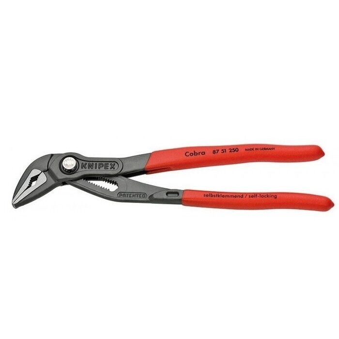 Santechninės replės prailgintos KNIPEX Cobra su fiksavimu 250mm Santechninės replės prailgintos KNIPEX Cobra su fiksavimu 250mm
