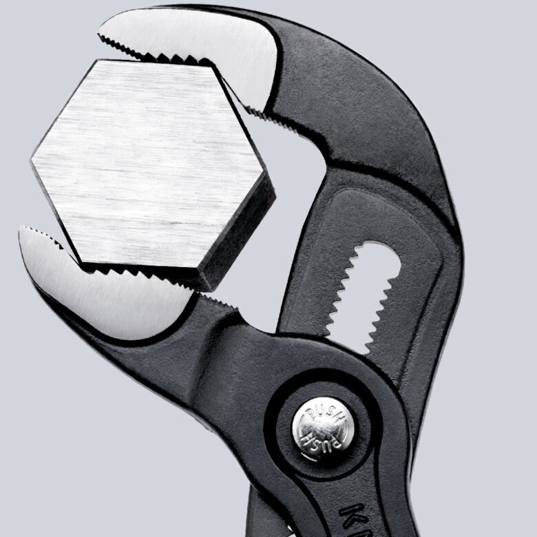 Santechninės replės KNIPEX Cobra su fiksavimu 4 Santechninės replės KNIPEX Cobra su fiksavimu 4