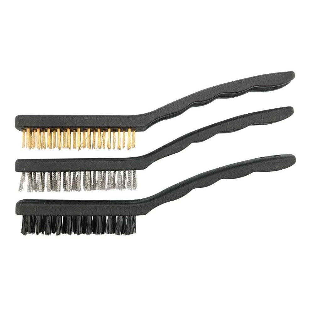 Šepečių plastikine rankena rinkinys 3vnt. 170mm Šepečių plastikine rankena rinkinys 3vnt. 170mm
