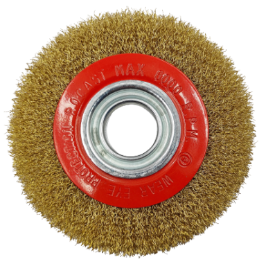 Šepetys vielinis disko tipo, plokščias, garbanotas, 300x32mm
