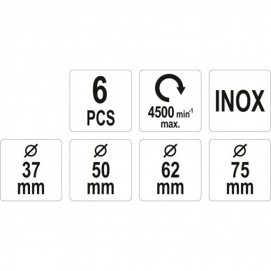 Šepečių vielinių su koteliu rinkinys (6vnt) INOX 2 Šepečių vielinių su koteliu rinkinys (6vnt) INOX 2