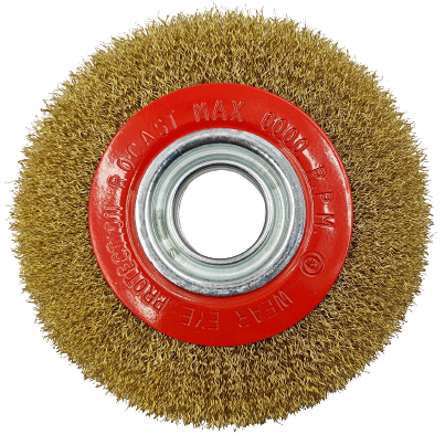 Šepetys vielinis disko tipo, plokščias, garbanotas, 250x32mm Šepetys vielinis disko tipo, plokščias, garbanotas, 250x32mm