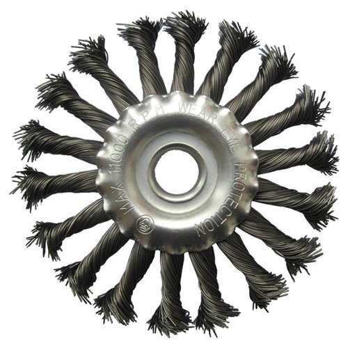 Šepetys vielinis disko tipo, susuktas, 150x22.2mm Šepetys vielinis disko tipo, susuktas, 150x22.2mm