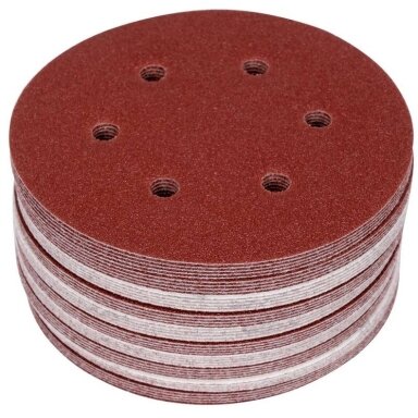 Šlifavimo popierius 150mm (6 skylių) (50vnt) Šlifavimo popierius 150mm (6 skylių) (50vnt)