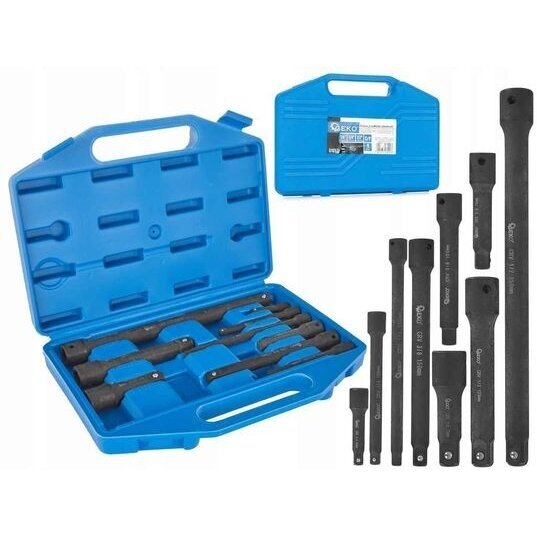 Smūginių prailgintojų rinkinys 1/4", 3/8", 1/2" 9vnt. 1 Smūginių prailgintojų rinkinys 1/4", 3/8", 1/2" 9vnt. 1