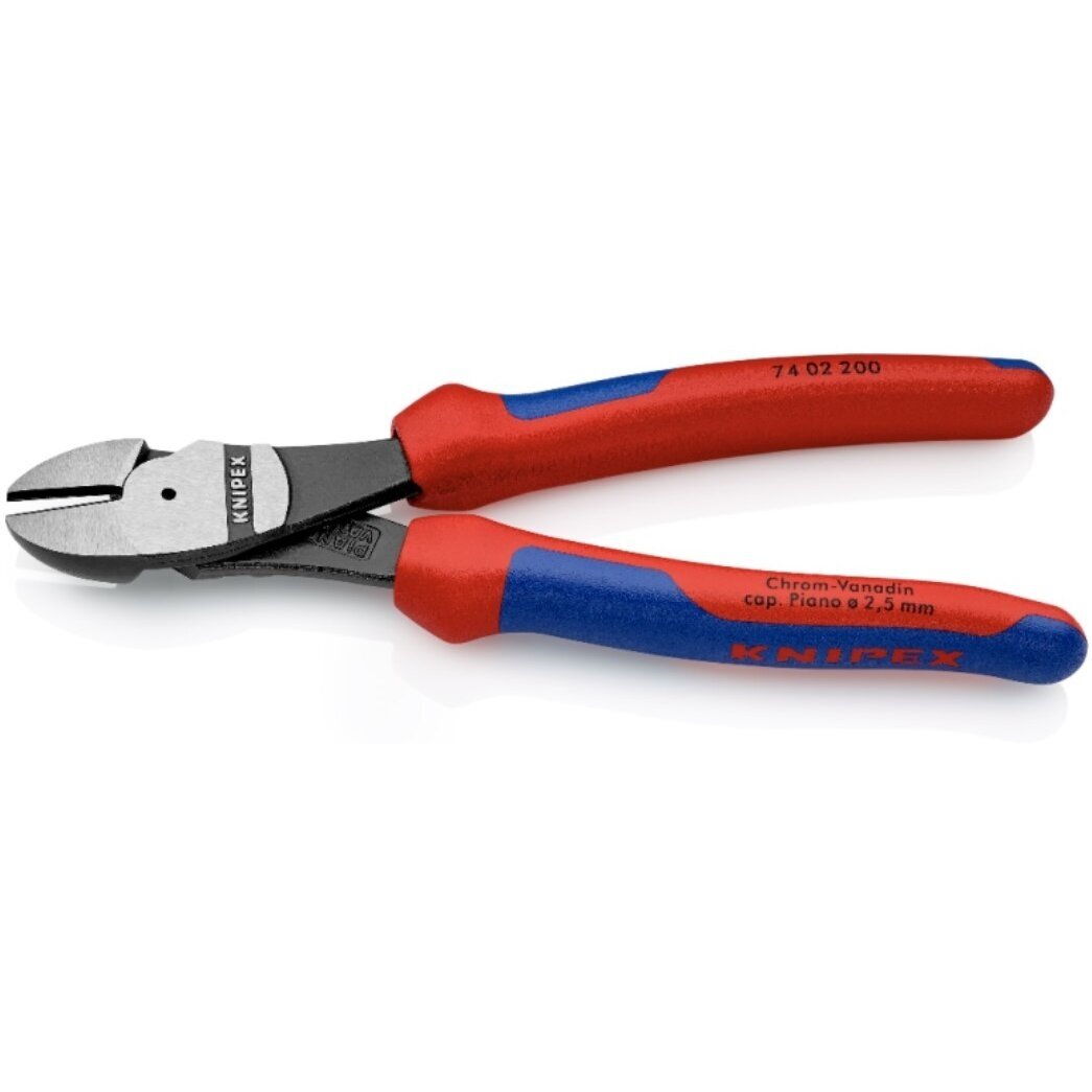 Šoninio kirpimo jėgos replės (ergo. rankena) 200mm KNIPEX Šoninio kirpimo jėgos replės (ergo. rankena) 200mm KNIPEX