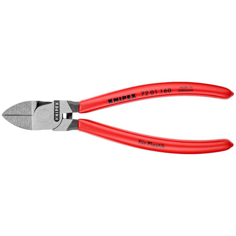 Šoninio kirpimo replės plastikui 160mm KNIPEX Šoninio kirpimo replės plastikui 160mm KNIPEX