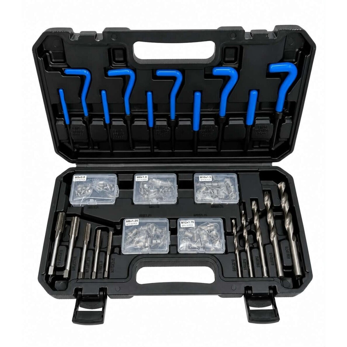 Sriegių taisymo rinkinys 131vnt. (M5-M12) Sriegių taisymo rinkinys 131vnt. (M5-M12)