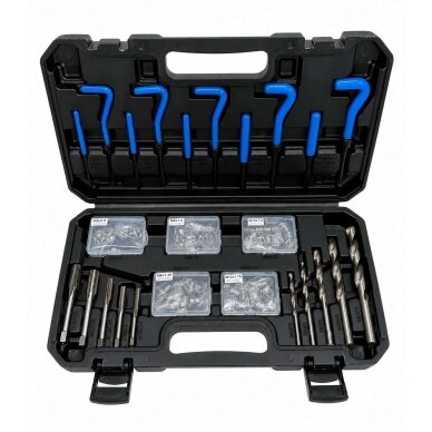 Sriegių taisymo rinkinys 131vnt. (M5-M12) Sriegių taisymo rinkinys 131vnt. (M5-M12)