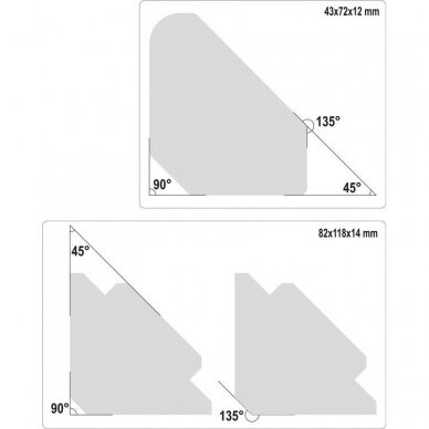 Suvirinimo kampų magnetinių rinkinys (6vnt)(45°-90°-135°) 1 Suvirinimo kampų magnetinių rinkinys (6vnt)(45°-90°-135°) 1