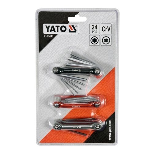 Sulankstomų HEX, INCH, TORX raktų rinkinys 24vnt. Sulankstomų HEX, INCH, TORX raktų rinkinys 24vnt.