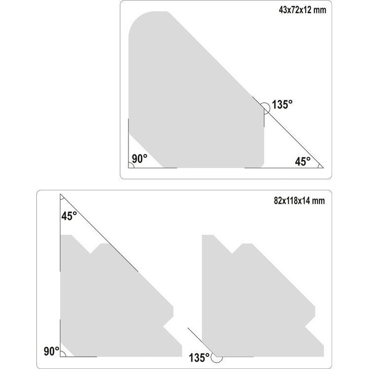 Suvirinimo kampų magnetinių rinkinys (6vnt)(45°-90°-135°) 1 Suvirinimo kampų magnetinių rinkinys (6vnt)(45°-90°-135°) 1