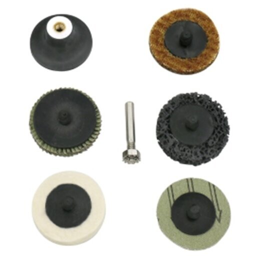 Šveitimo diskelių rinkinys (7vnt) 2" 50mm su koteliu 1/4" Šveitimo diskelių rinkinys (7vnt) 2" 50mm su koteliu 1/4"