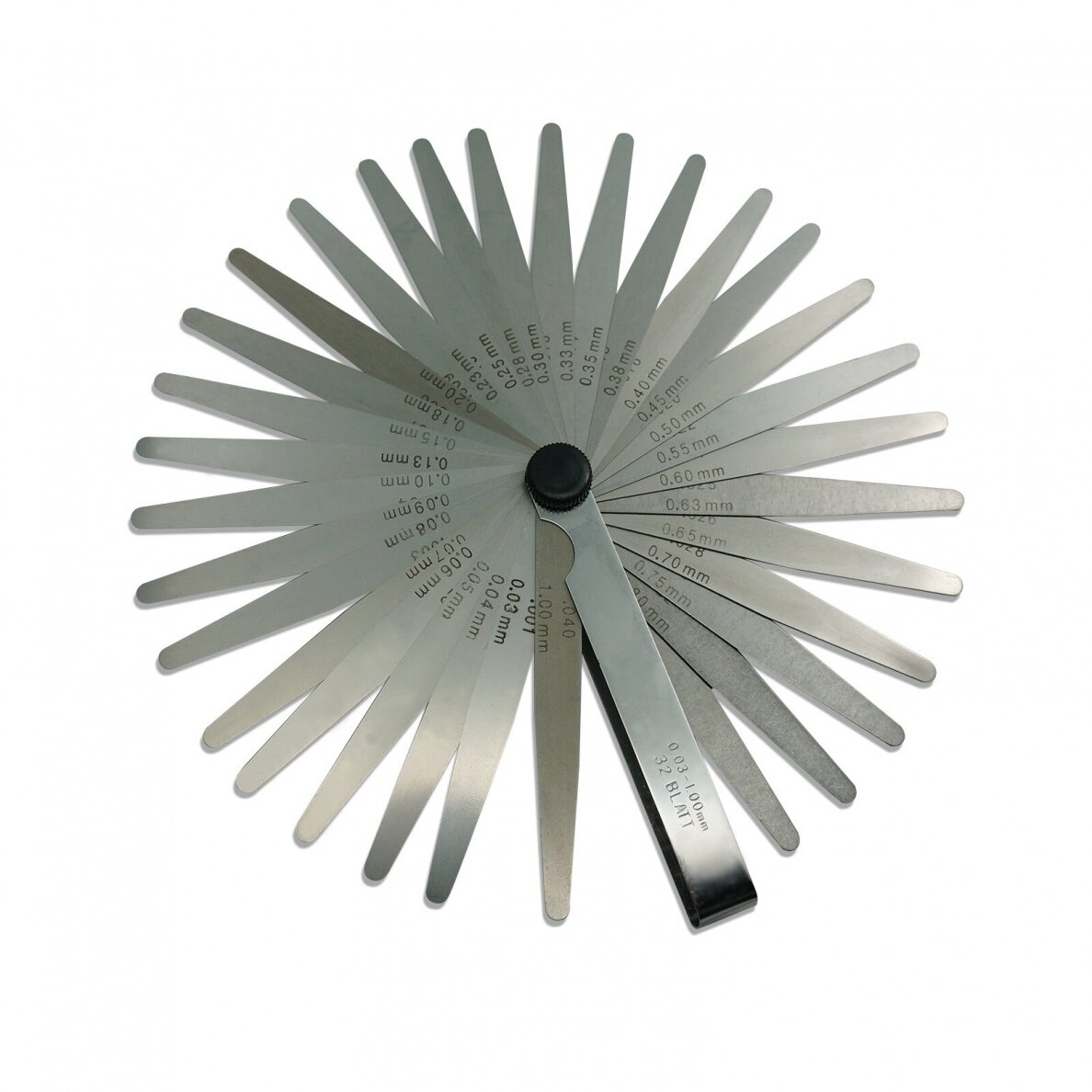 Tarpumačių rinkinys 0.03mm-1.0mm 32vnt. 1 Tarpumačių rinkinys 0.03mm-1.0mm 32vnt. 1