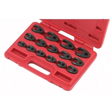 Veržliarakčių šoninių rinkinys 3/8" + 1/2" 15vnt. (8-24mm) Veržliarakčių šoninių rinkinys 3/8" + 1/2" 15vnt. (8-24mm)