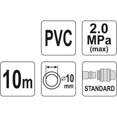 Žarna su jungtimis PVC (Ø10x14mm), 10m 1 Žarna su jungtimis PVC (Ø10x14mm), 10m 1